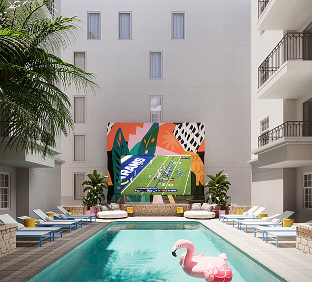 resort style pool