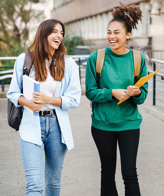 Students walking to class