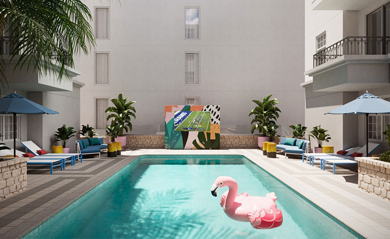 Resort style pool